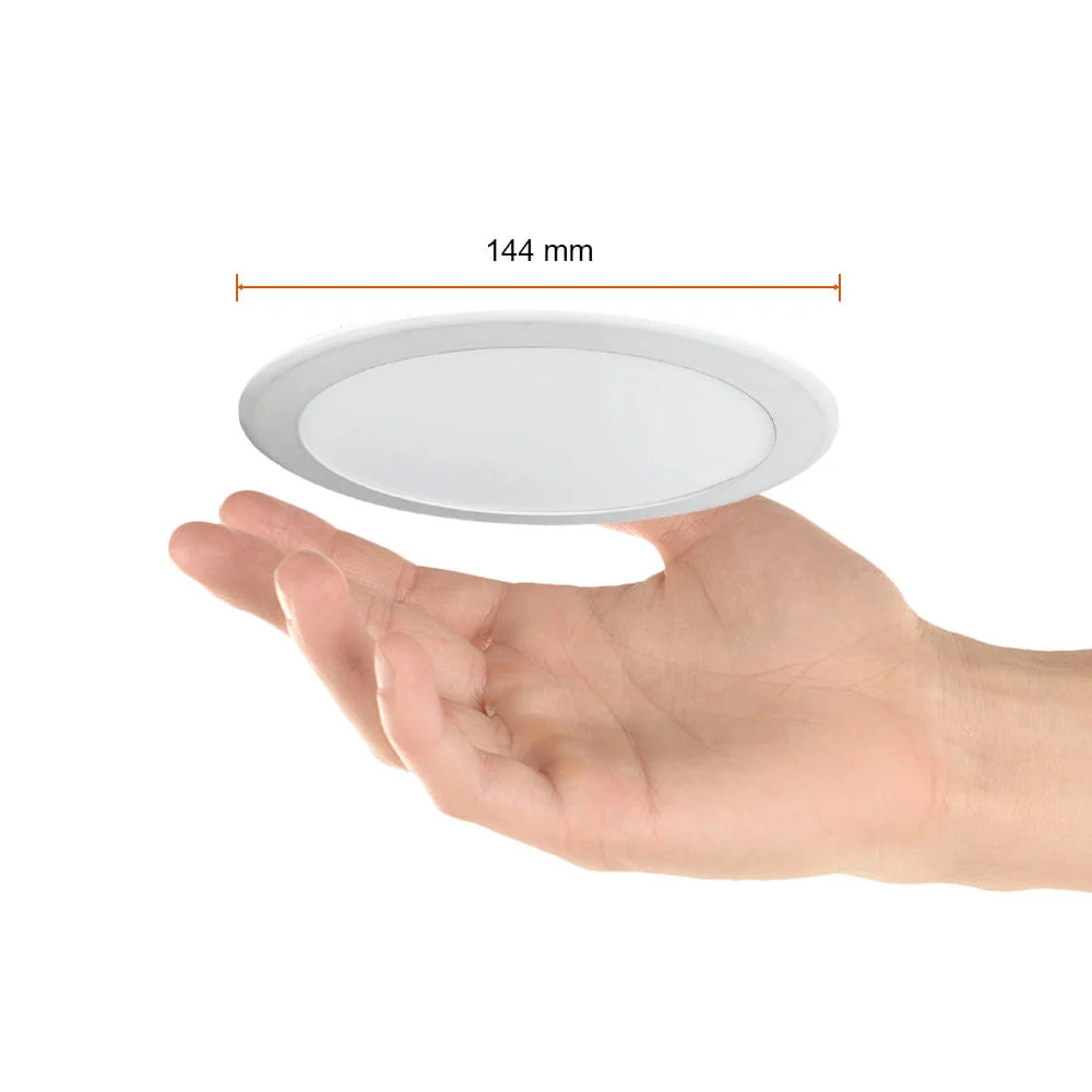 Pilas de Baterí Lámpara de interior LED para empotrar, 9 W, Luz blanca neutra