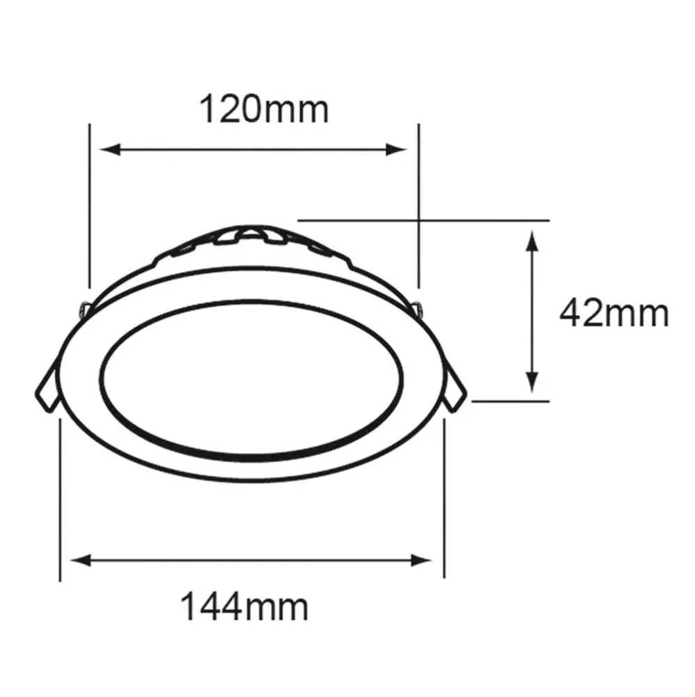 Pilas de Baterí Lámpara de interior LED para empotrar, 9 W, Luz blanca neutra