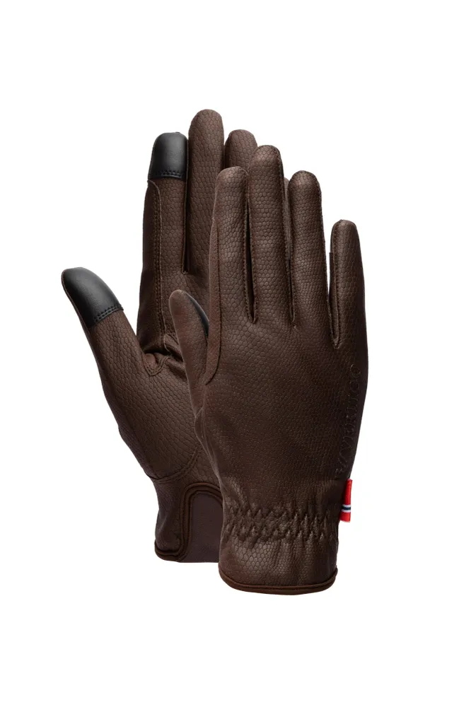 Pilas de Baterí Luka guantes de equitación (Versión estrecha) dark marrón 9