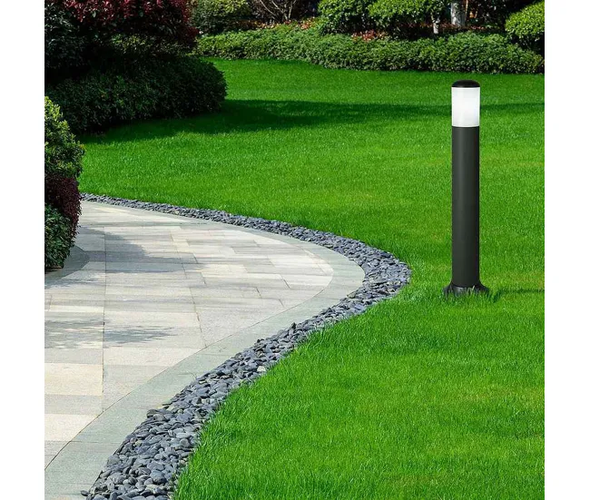 Pilas de Baterí pilar exterior policarbonato color negro serie azafrã¡n 9.1cm