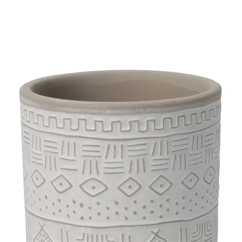 Pilas de Reloj Macetero tribal de cerámica Ø9,2x9,5 cm