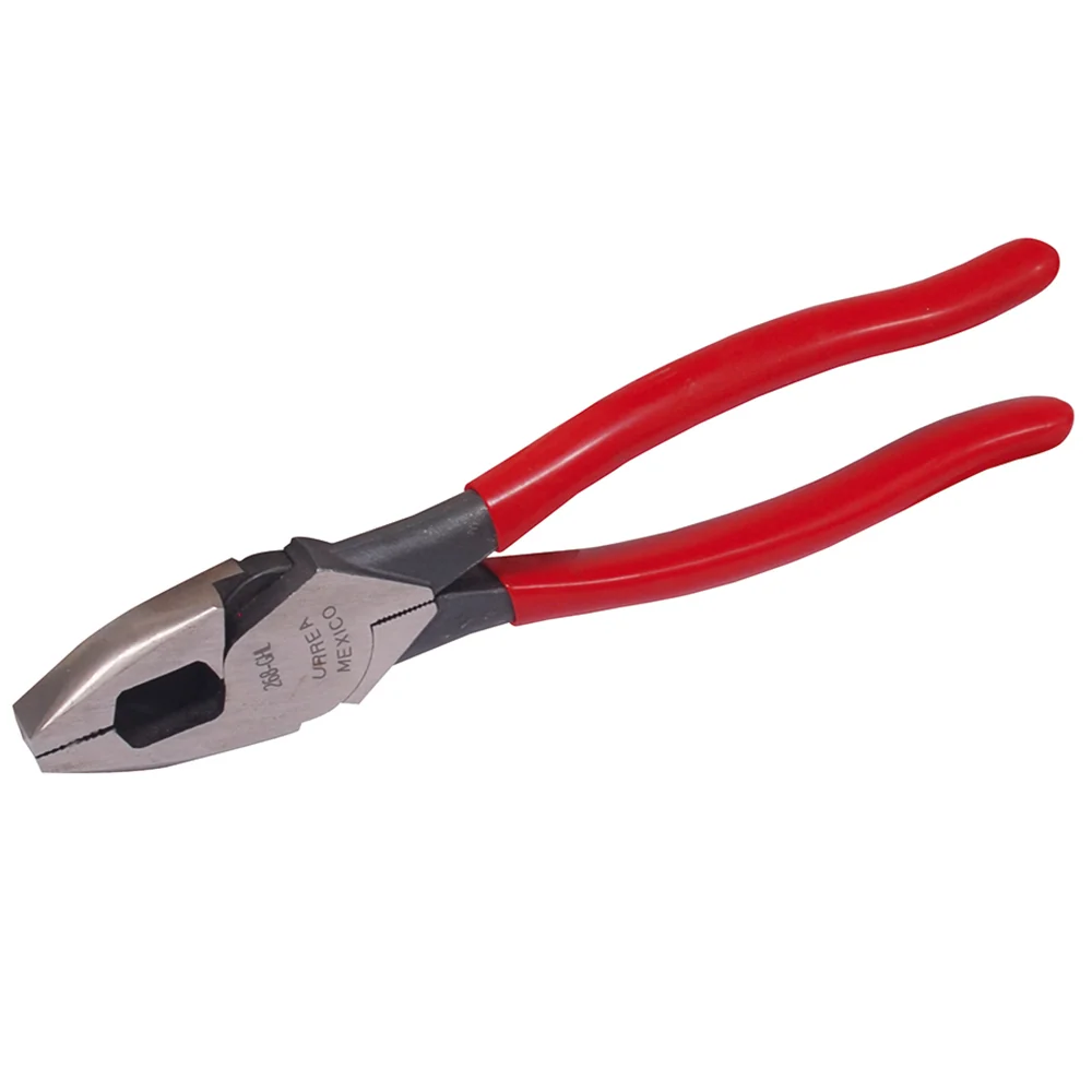 Pinza para electricista con mango goma grip de 9" alta palanca Urrea