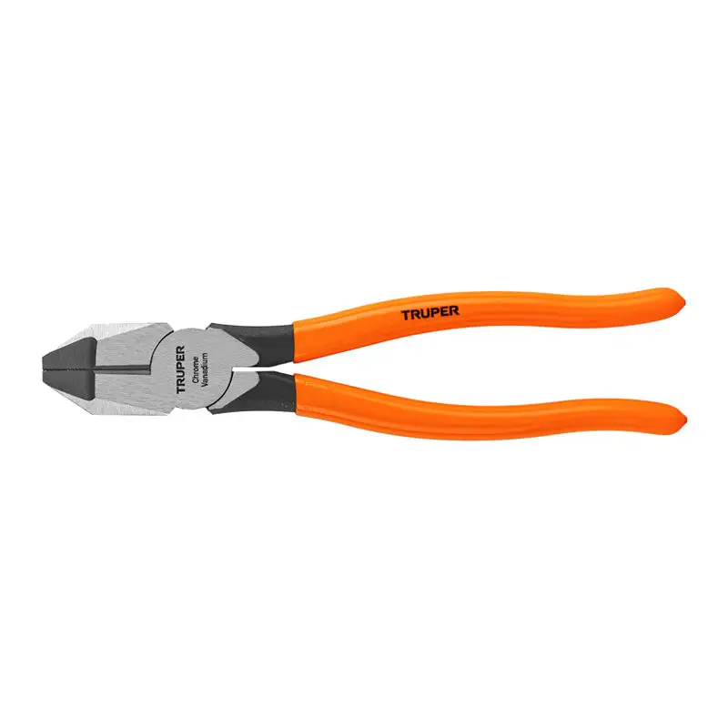 Pinza para electricista 9" uso rudo, mango pvc, truper AA - 24 Unidades