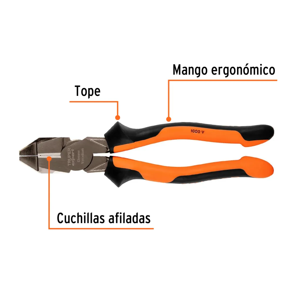 PINZAS DE ELECTRICISTA MANGO BICOLOR DE 9' Listas para Usar