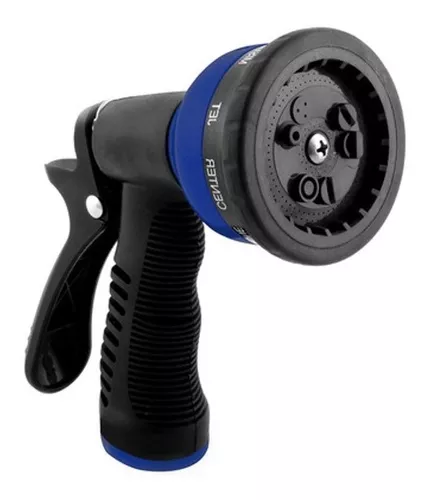 PISTOLA RIEGO METALICA PVC REGULABLE (9 FUNCIONES) inc. acople Resistentes Derrames
