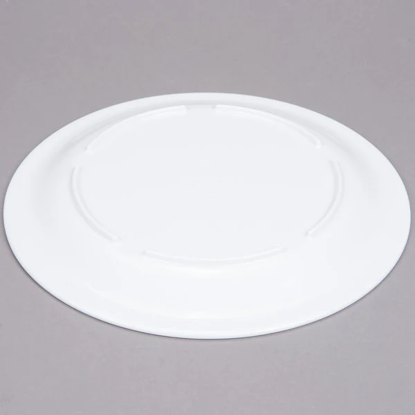 Plato plano 9" refinado melamina blanco #26213.