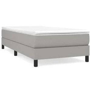 Recargables Premium Cama individual - Cama simple - Estructura de cama sin colchón tela gris definido 90x190 cm
