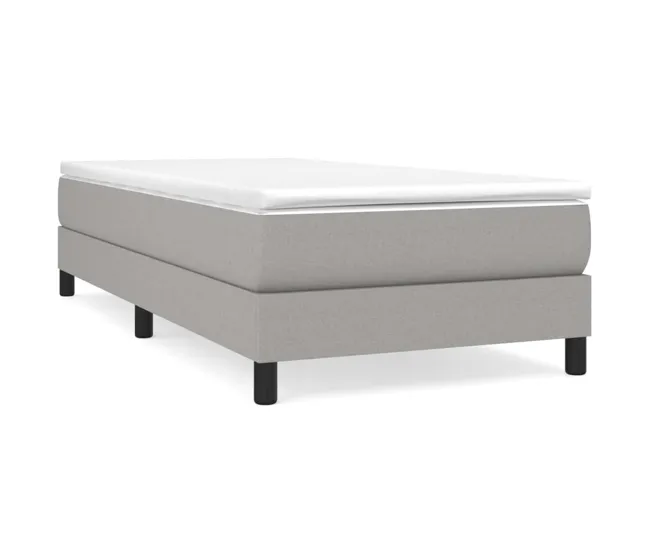 Recargables Premium Cama individual - Cama simple - Estructura de cama sin colchón tela gris definido 90x190 cm