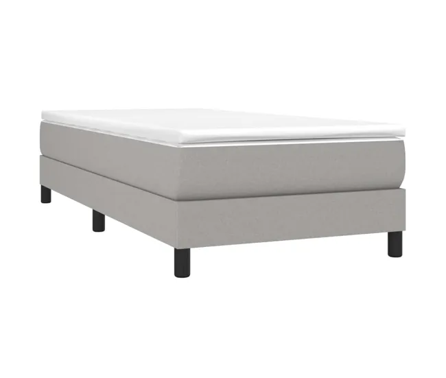 Recargables Premium Cama individual - Cama simple - Estructura de cama sin colchón tela gris definido 90x190 cm