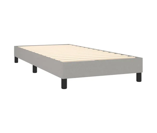 Recargables Premium Cama individual - Cama simple - Estructura de cama sin colchón tela gris definido 90x190 cm