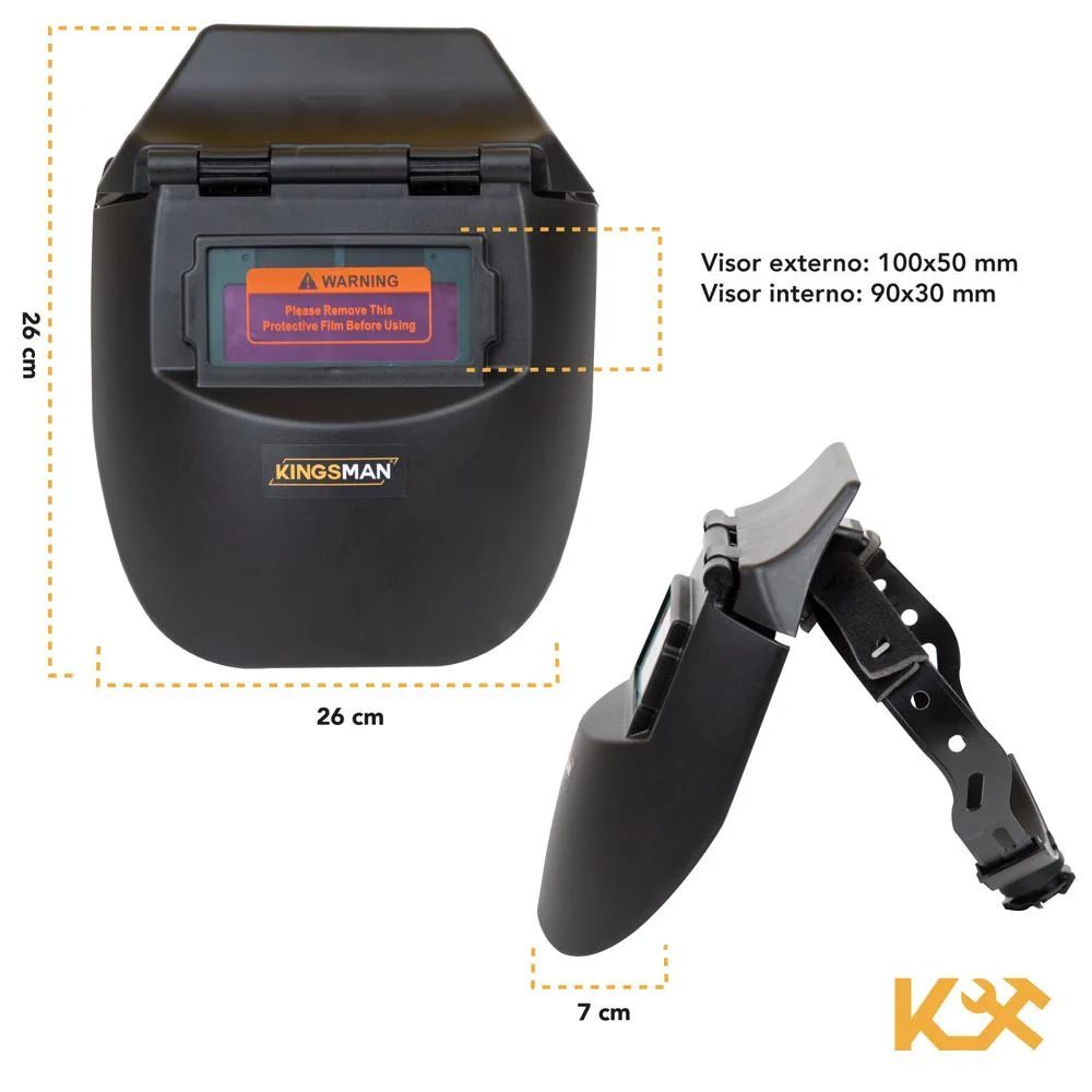 Recargables Premium Careta Electronica Para Soldar Uso Industrial 9-13 Kingsman