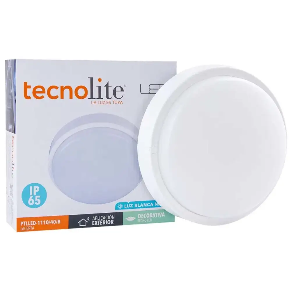 Recargables Premium Lámpara led lacerta tecnolite para sobreponer 9w luz blanca neutra