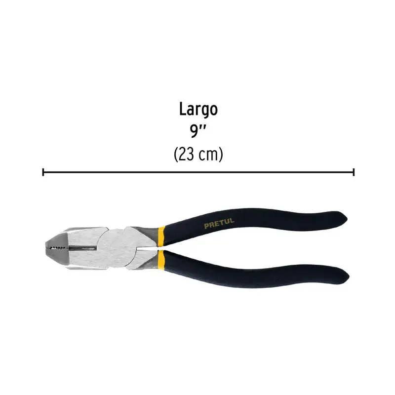 Recargables Premium Pinza para electricista 9" uso rudo, pretul