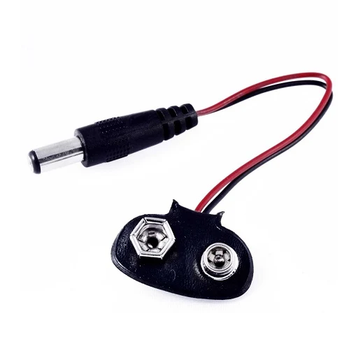 Recargables Premium Porta Pila Broche para Bateria 9V con Conector Plug DC