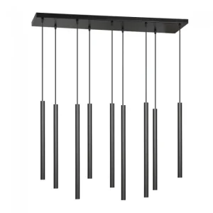 Regleta de techo Tizo Negro (9 luces) Metálico Nórdico