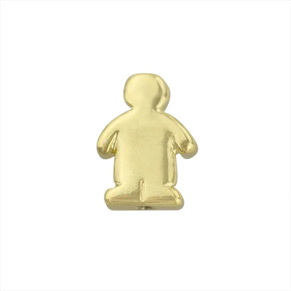 Separador Chapa Niño Perforación Vertical 13x9.5mm Dorado Resplandeciente