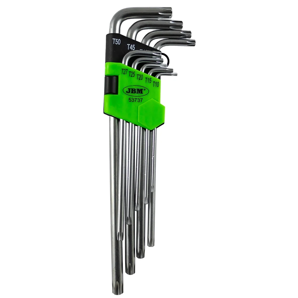 SET DE 9 LLAVES TORX (EXTRALARGAS) JBMM 53737 con Tecnologí de Larga Duración