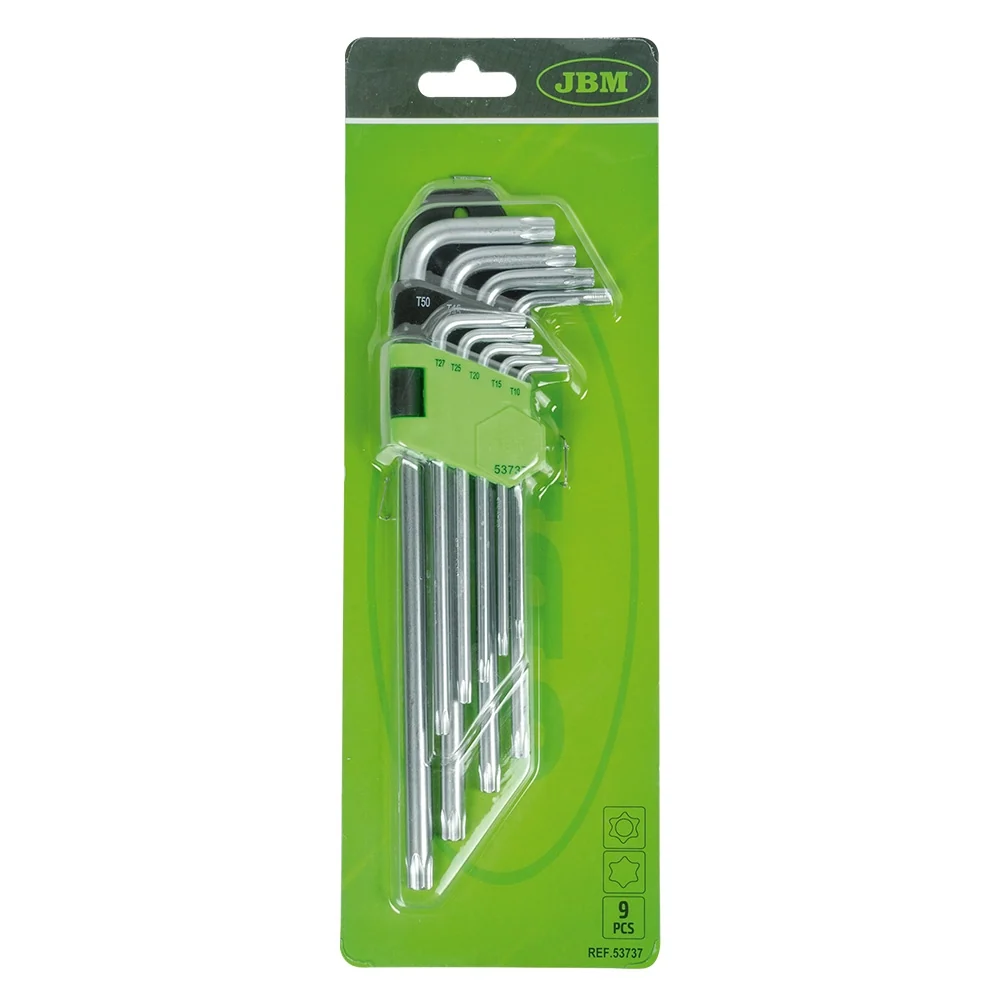 SET DE 9 LLAVES TORX (EXTRALARGAS) JBMM 53737 con Tecnologí de Larga Duración