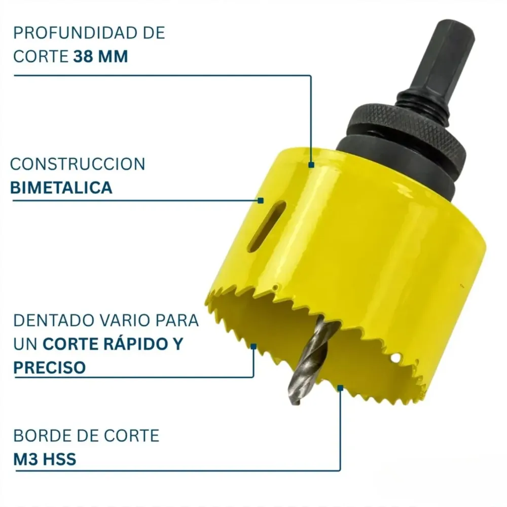 Sierra Copa Bi Metálico 9 Piezas Uyustools con Tecnologí de Larga Duración