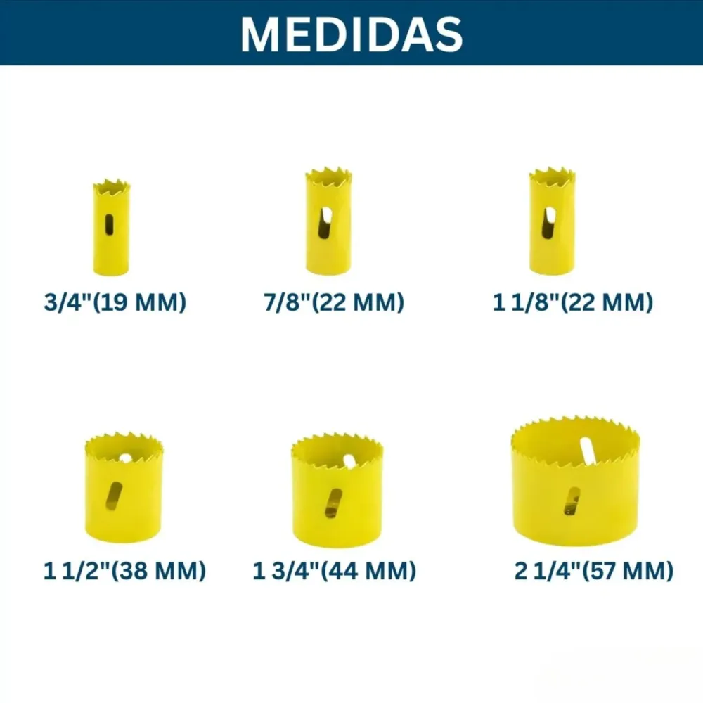 Sierra Copa Bi Metálico 9 Piezas Uyustools con Tecnologí de Larga Duración