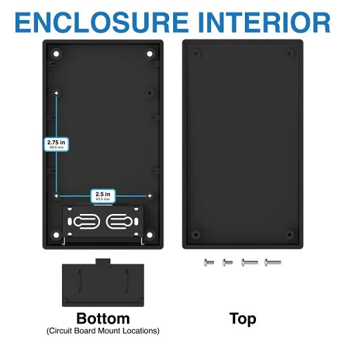 Standard Liso Recess Sloped Battery 1.9 V Almond Flanged Wallmount Enclosure 0.9 Height 25S,AL