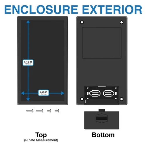Standard Liso Recess Sloped Battery 1.9 V Almond Flanged Wallmount Enclosure 0.9 Height 25S,AL
