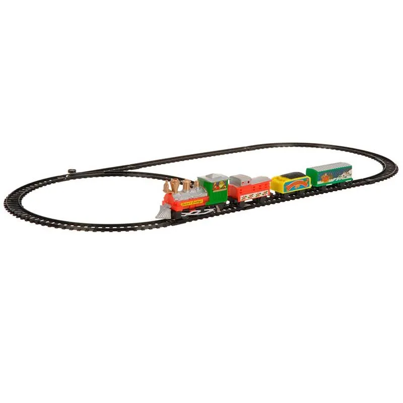 Tren navideño eléctrico 9 piezas colorido
