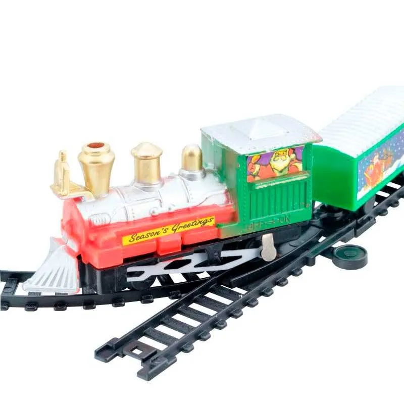 Tren navideño eléctrico 9 piezas colorido