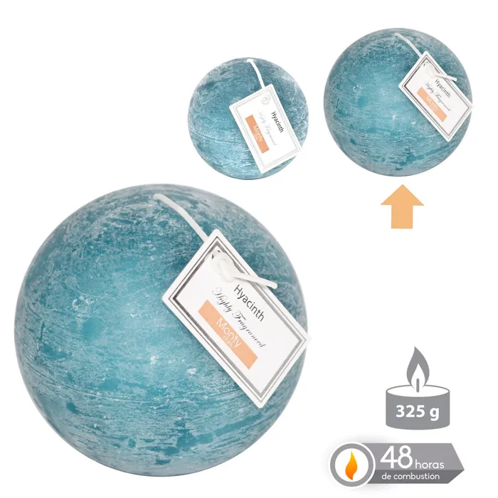 VELA BOLA PERFUMADA HYACINTH 9CM | Recargables 1000 Veces |