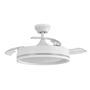 ventilador de techo acero color blanco serie cerrato 49cm