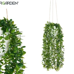 Maceta de Plástico Regadera para colgar Verde con Soga Ibergarden M3-02-A