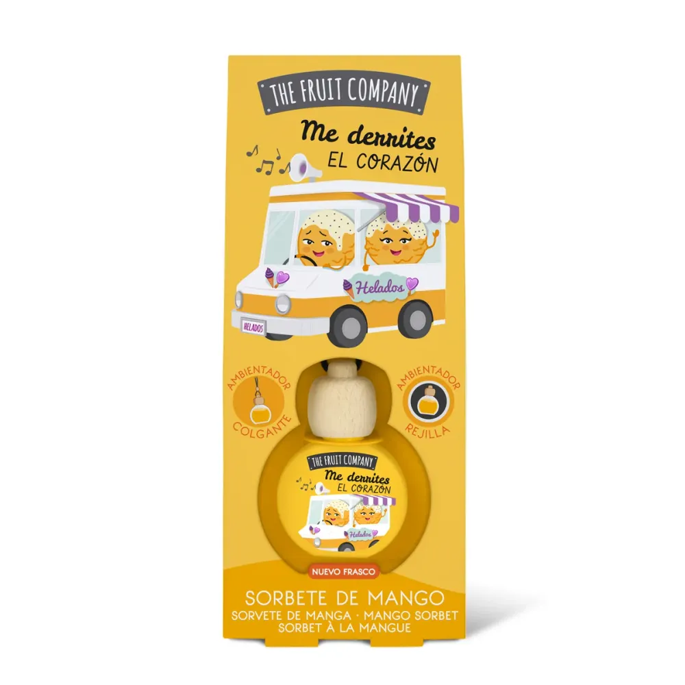 Ambientador Coche 6,5 ml - Sorbete Mango - Fruit Company con Tecnologí de Nebulización