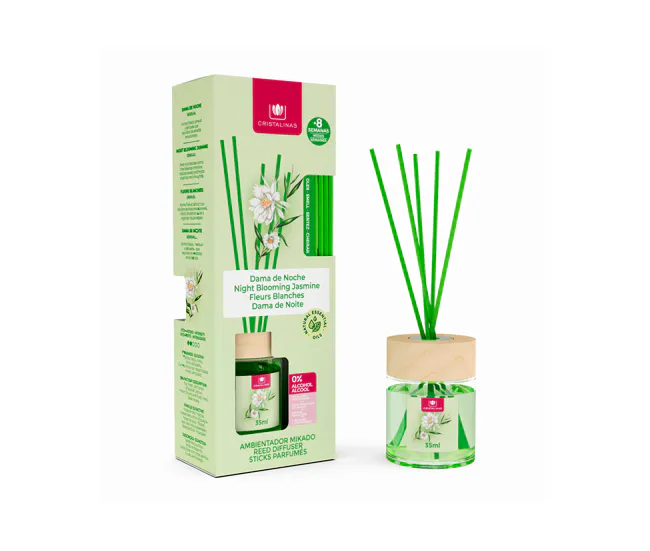 Ambientador mikado hogar DAMA DE NOCHE 35ml con Varillas de Rattan