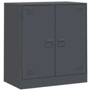 Aroma Premium vidaXL Aparador de acero antracita 67x39x73 cm