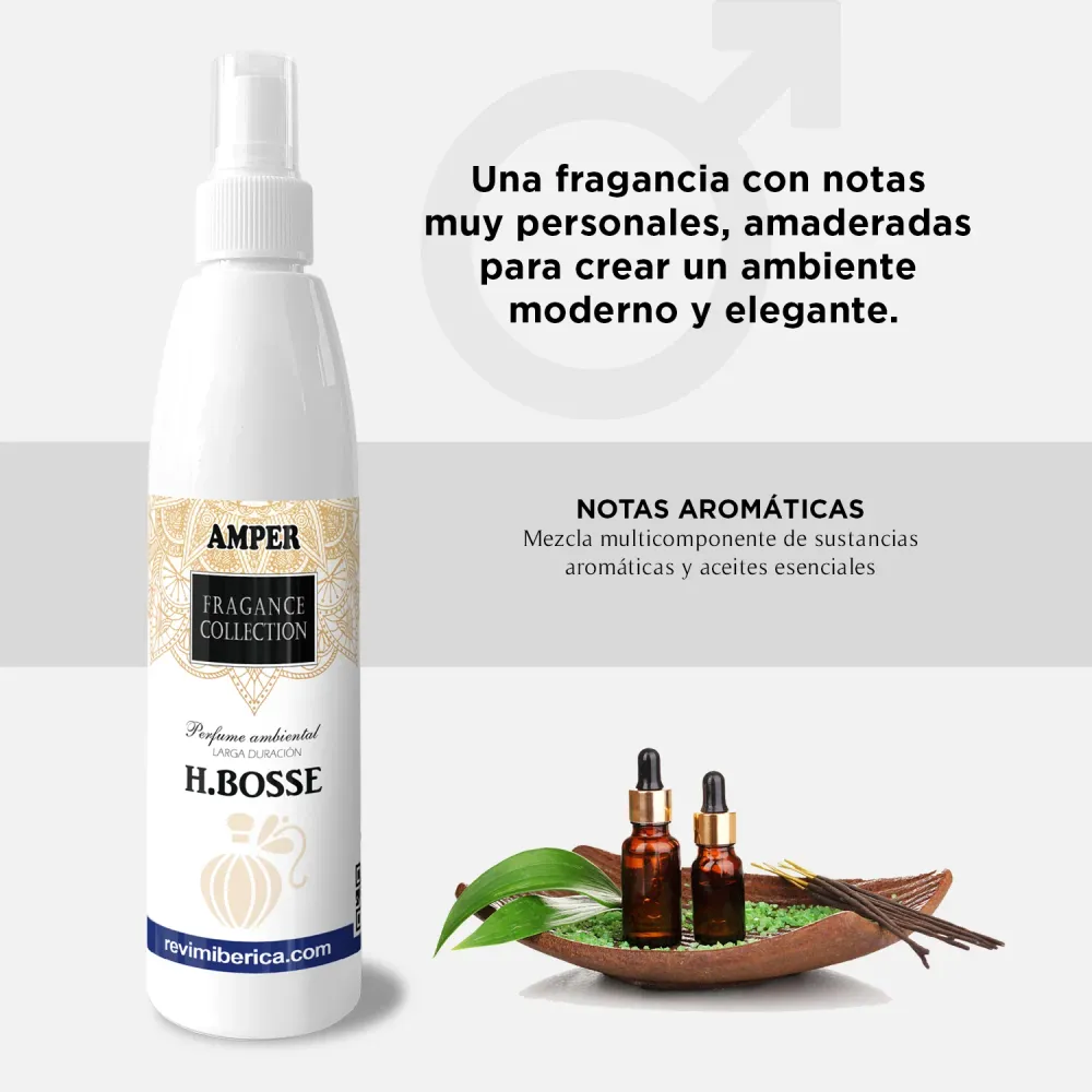 Gel Desodorante Amper H.Bosse. Perfume Ambiental Alta calidad (250 ml)