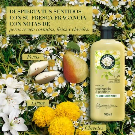 Herbal Essences Acondicionador Manzanilla 400 cc con Duración de 60 Días
