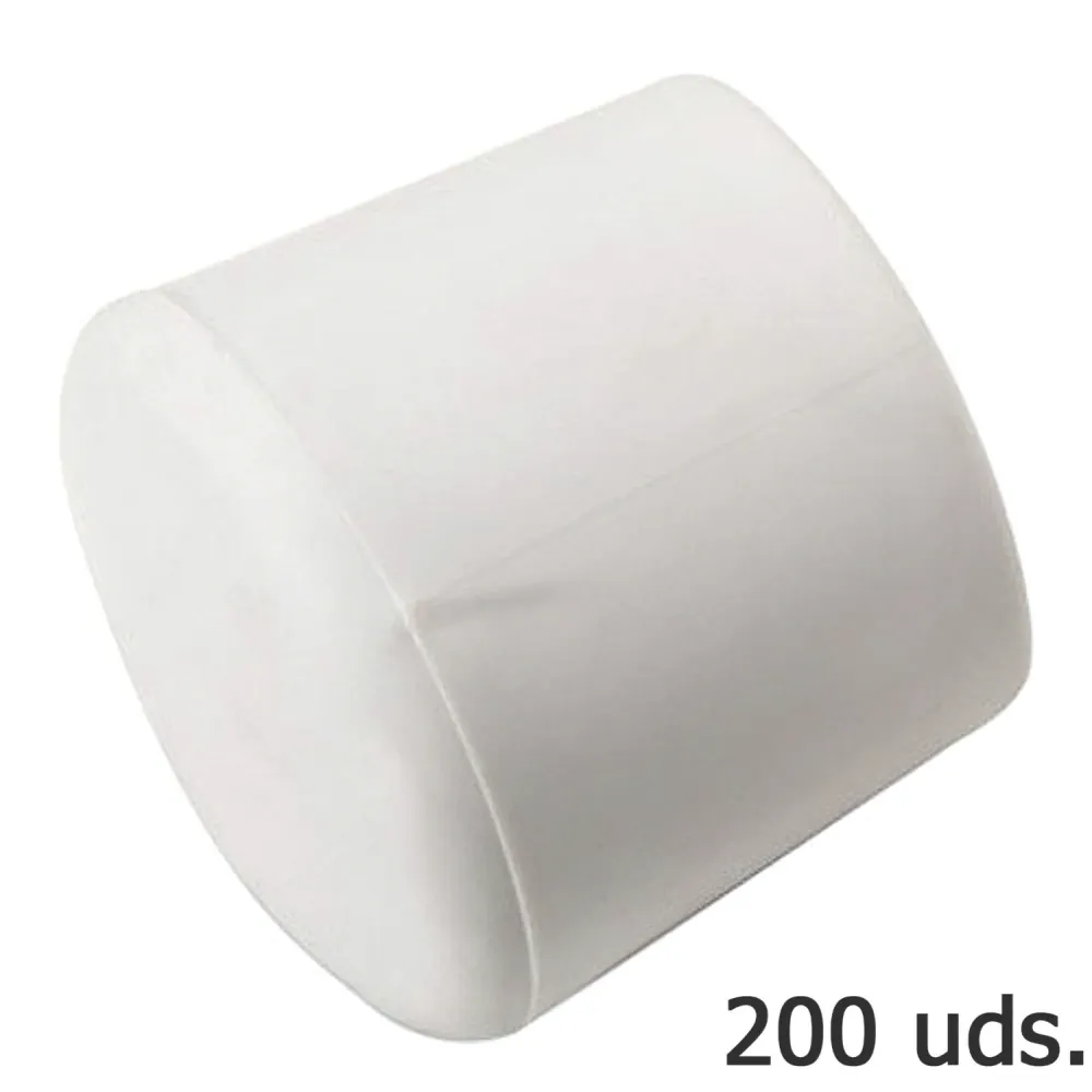 Natural y Ecológico Contera Plastico Redonda Exterior Blanca 20 mm. Bolsa 200 Unidades