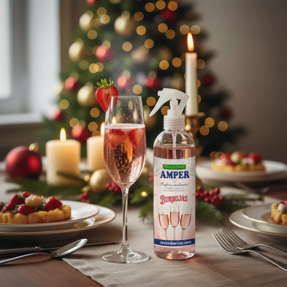 Pack ambientadores NAVIDAD – 4 aromas festivos edición limitada AMPER con Difusor Incluido