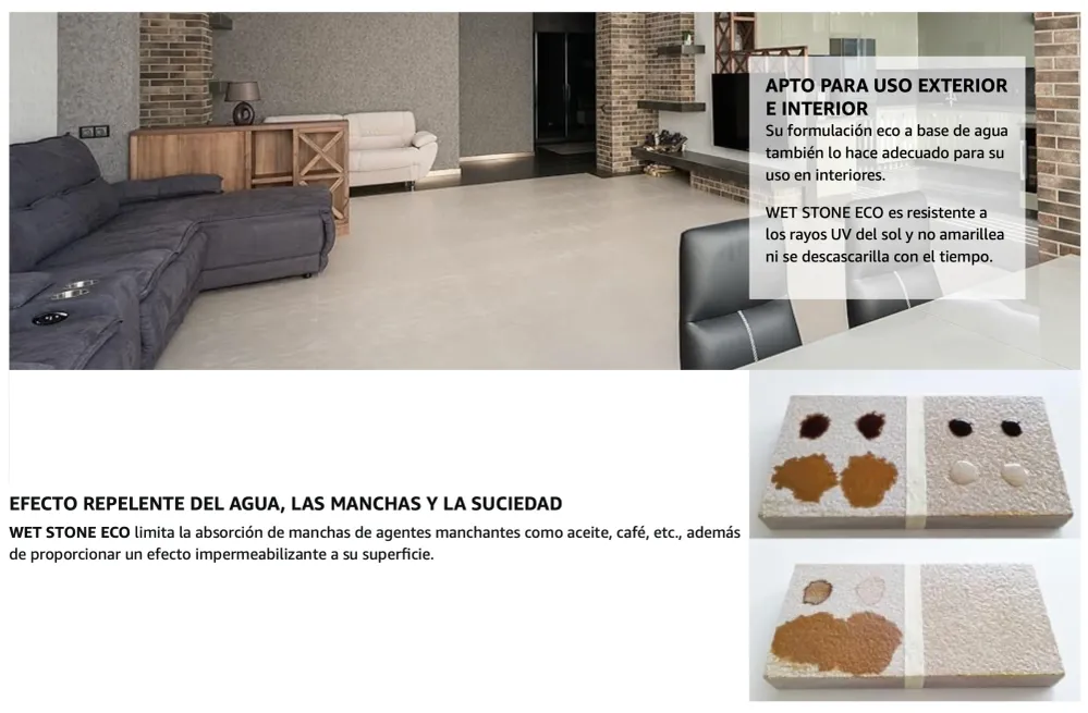 Protector ecológico para baldosas con efecto mojado brillo para Habitaciones