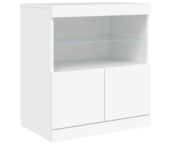 vidaXL Aparador con luces LED roble ahumado 60x37x67 cm con Fragancia Lavanda