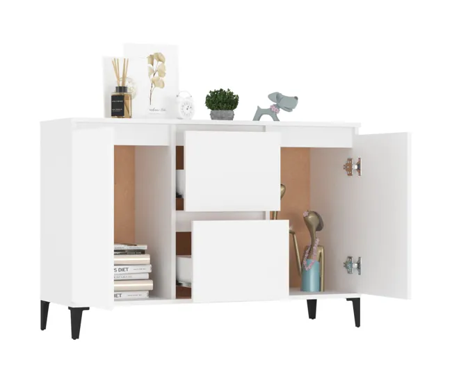 vidaXL Aparador madera contrachapada color roble Sonoma 104x35x70 cm