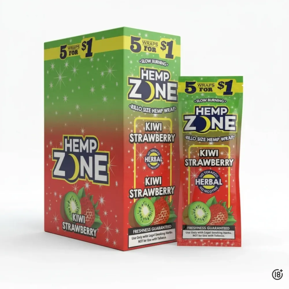 Desmontable 🍓🥝 Blunt Hemp Zone Kiwi Strawberry X5 – Sabor frutal y original, sin tabaco