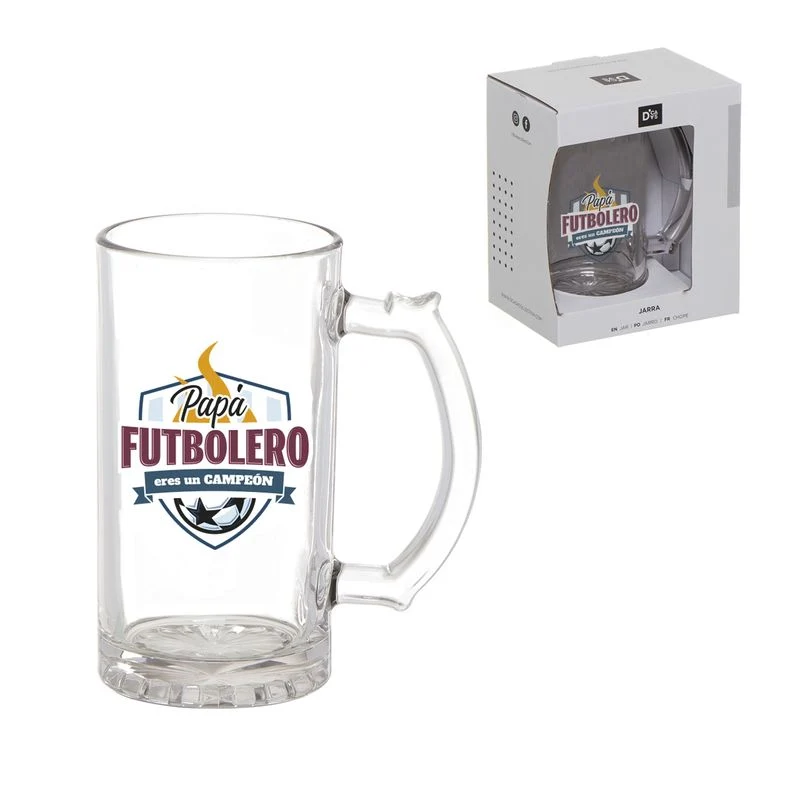 JARRA CERVEZA 500ML PAPA FUTBOLERO Fácil de Limpiar