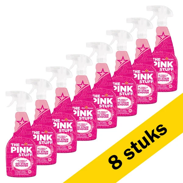 Pink Stuff Spray quitamanchas Oxi 500ml - paquete de 8