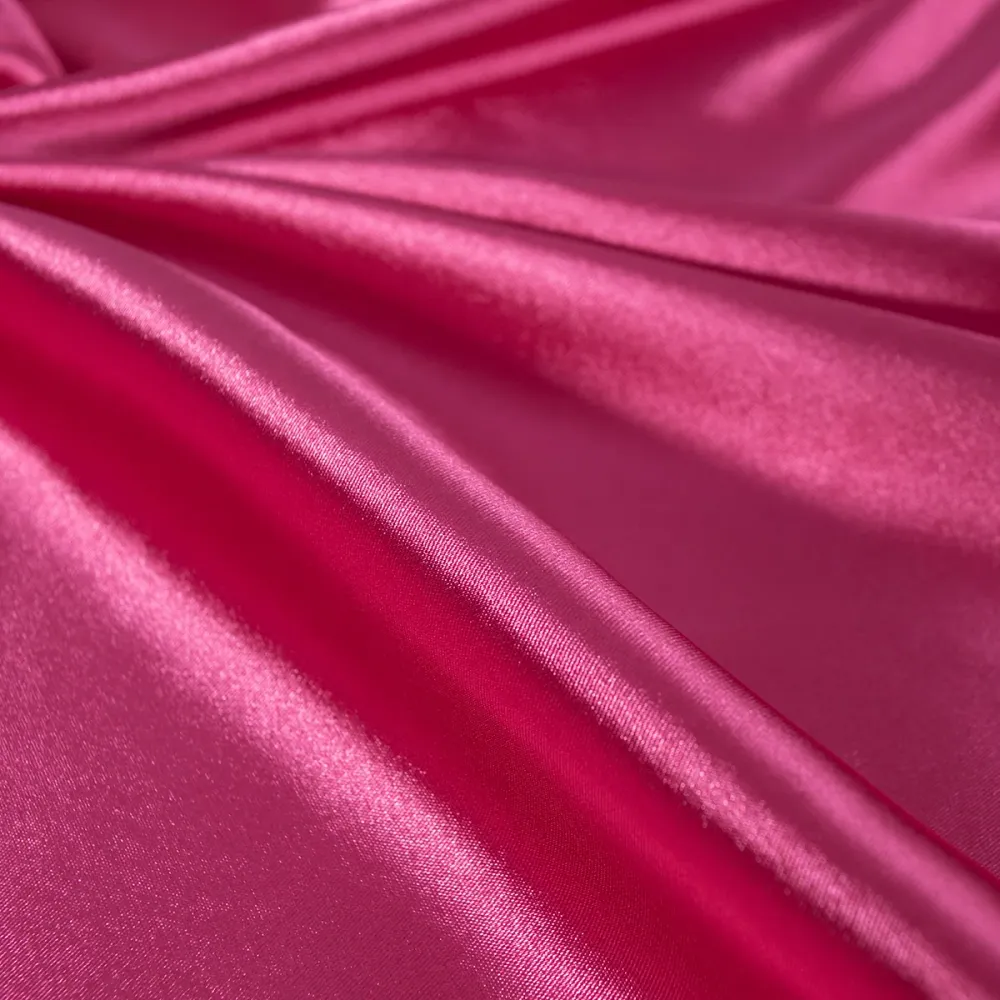 Enzimático SATEN SPANDEX FUCSIA ROSA FRAMBUESA