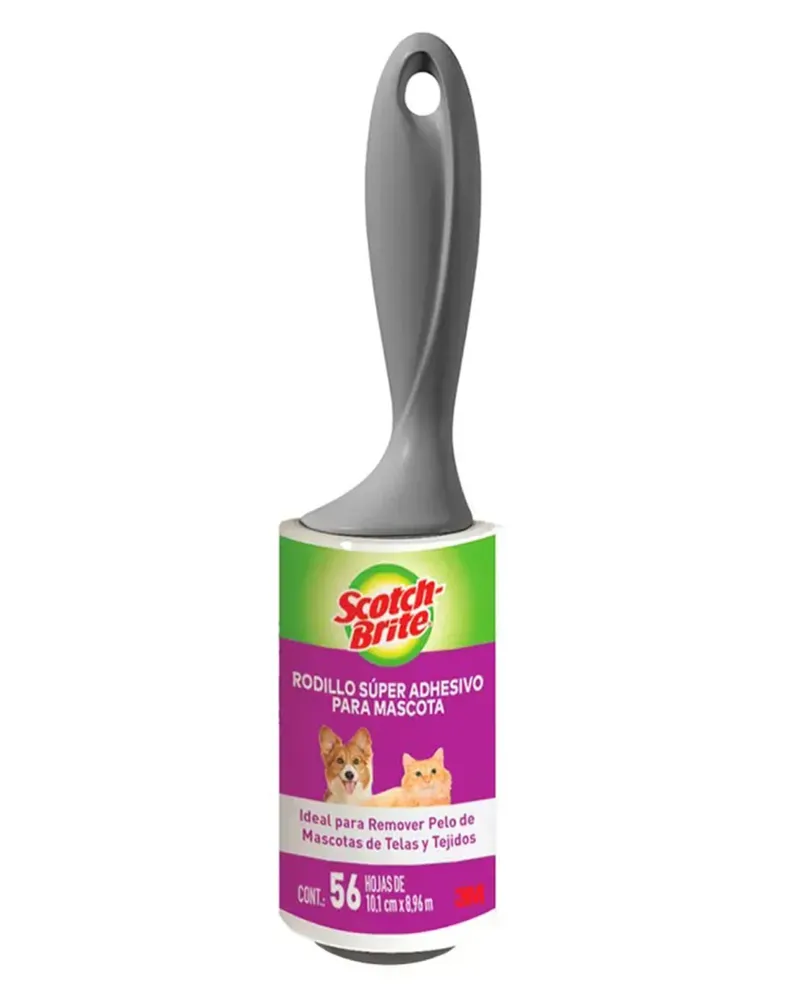 Scotch-Brite Rodillo Quitapelusas Mascotas 56 hojas 1 unid con Aloe Vera