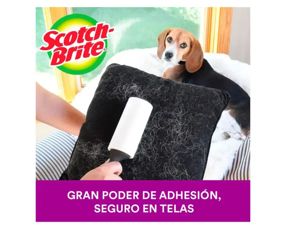 Scotch-Brite Rodillo Quitapelusas Mascotas 56 hojas 1 unid con Aloe Vera