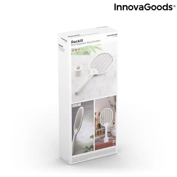 Raqueta Matainsectos Recargable con LED Rackill InnovaGoods con Mango Telescópico