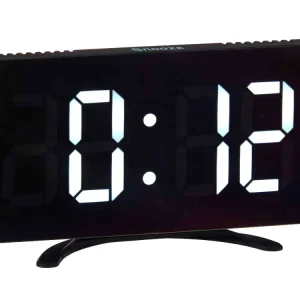 Reloj Digital de Espejo Negro Plástico 1,5 x 15,7 x 7,7cm 1A MUEBLE