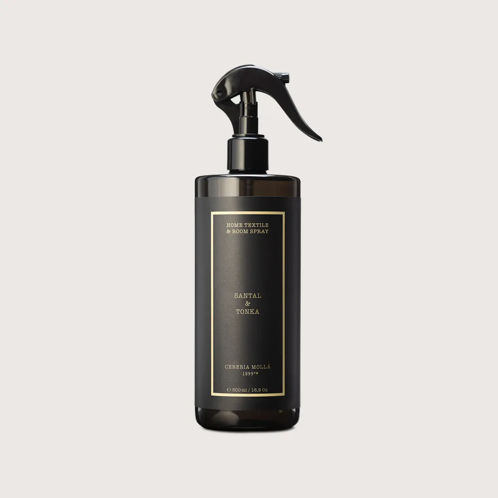 Ambientador textil Cererí Mollá Santal & Tonka (500 ml) | Libre de Ftalatos |